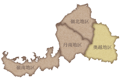 福井県奥越地区の地図