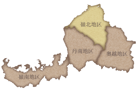 福井県嶺北地区の地図
