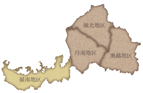 福井県嶺南地区の地図